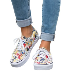Disney Princess Vans Sneakers Women’s 10 / Men’s 8.5 Canvas Shoes Authentic